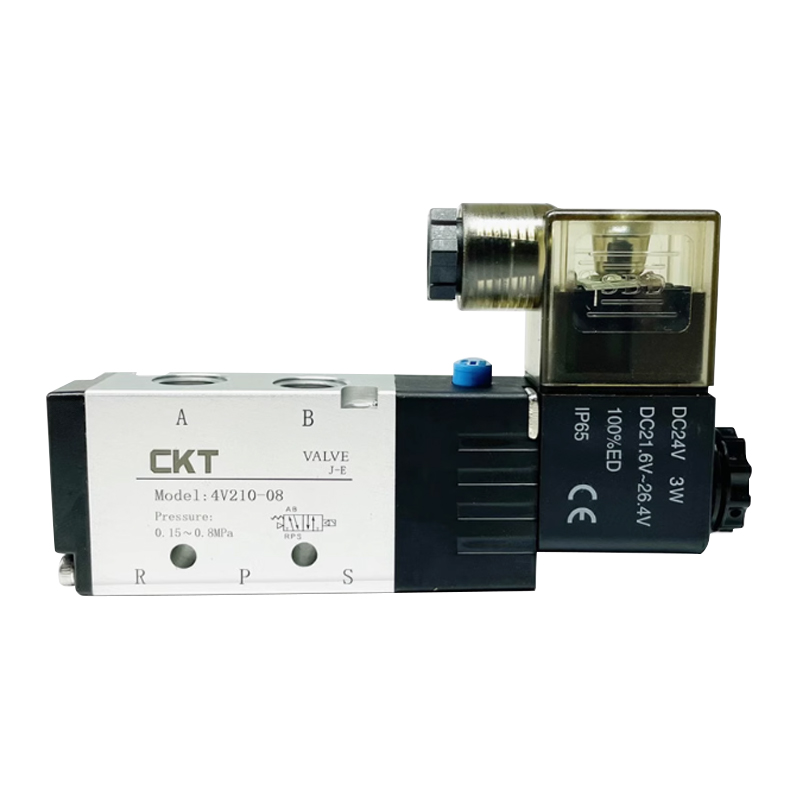 Válvula solenoide de 5 vías operada por piloto serie 4V