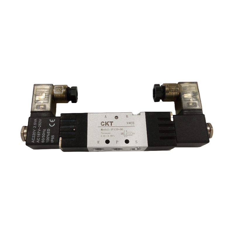 Válvula solenoide de 5 vías operada por piloto serie 4V